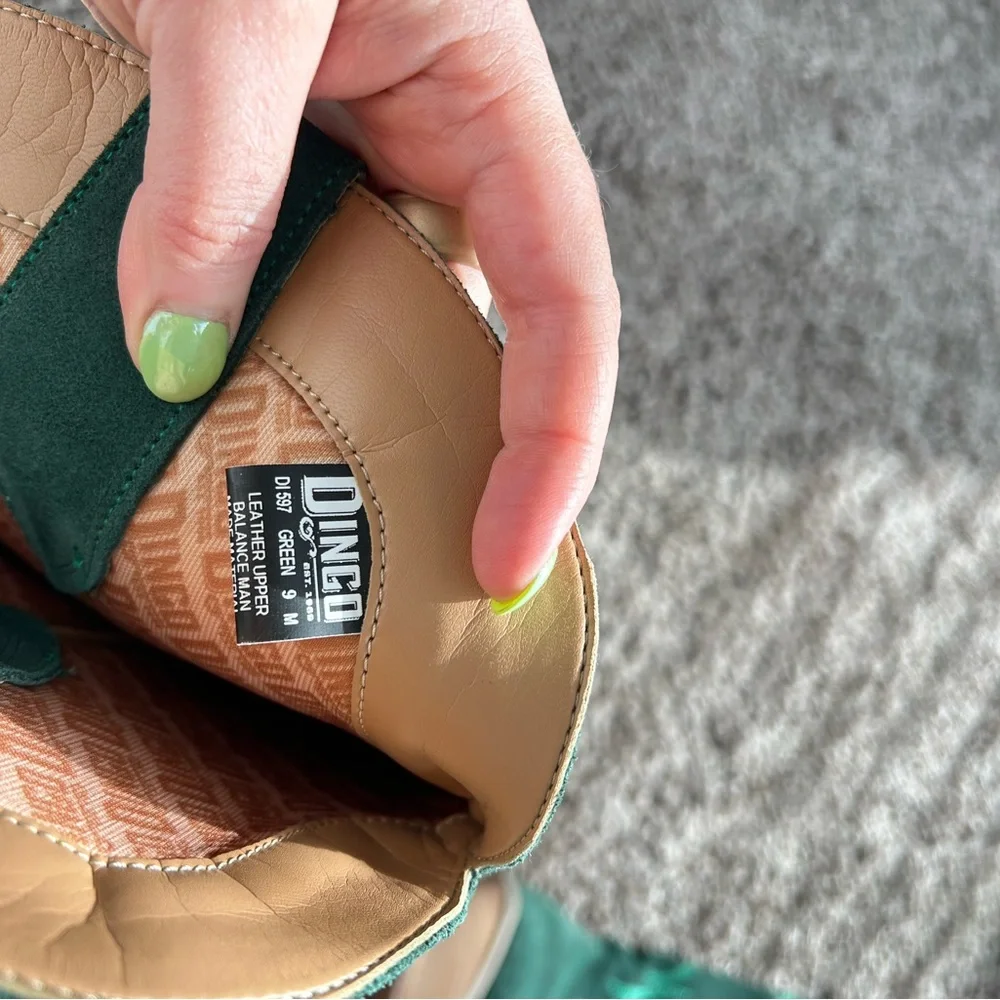 Dingo Green Suede Over-the-Knee Western Boots - Picture 3 of 5